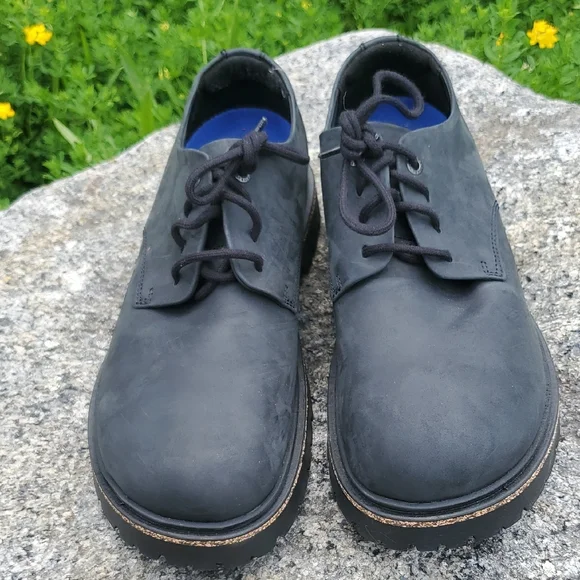 Birkenstock Highwood Lace Low Leather Black Shoes Men's 10